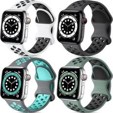 Apple watch nike Bradcet Nike Silicone Sport Band for Apple Watch 44/45/38/49/42/41mm 4-Pack