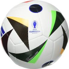 adidas Unisex-Adult EURO24 Training Soccer Ball, White/Black/Glory Blue