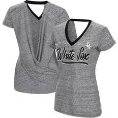 Touch Women's Black Chicago White Sox Halftime Back Wrap Top V-Neck T-Shirt