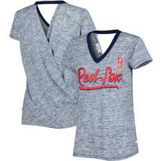 Touch Women's Navy Boston Red Sox Halftime Back Wrap Top V-Neck T-Shirt