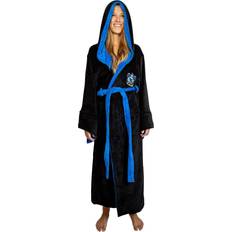 Robes Harry Potter Ravenclaw Hooded Bathrobe for Adults One Fits Most Black
