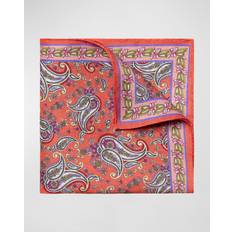 Handkerchiefs Eton Linen Paisley-print Pocket Square