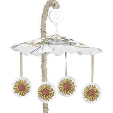 Other Decoration Sweet Jojo Designs Vintage Floral Blue Yellow Musical Crib Mobile Green Gold Flower