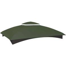 OutSunny Pavilion Roofs OutSunny 10' 12' Gazebo Canopy Replacement, 2-Tier Gazebo Cover