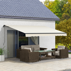 OutSunny Awnings OutSunny 13' X 10' Retractable Awning, Patio Awning