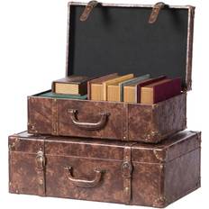 Chests Vintiquewise Suitcase Storage Trunk