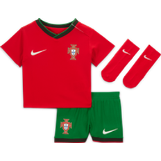 Soccer Uniform Sets Nike Portugal 2024 Stadium Home Baby/Toddler Football Replica 3-Piece Kit Red Polyester 12-18M