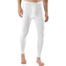 Baumwolle Basisschicht Schiesser Men's Long Underpants - White