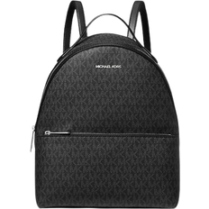 Canvas Backpacks Michael Kors Sheila Medium Signature Logo Backpack - Black