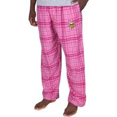 Men - Pink Pajamas Concepts Sport Men's Pink Minnesota Vikings Ultimate Plaid Flannel Pajama Pants