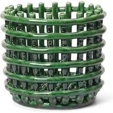 Grün Kisten & Körbe Ferm Living Ceramic emerald green Korb