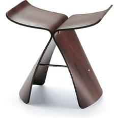 Vitra Butterfly Natural Rosewood Seating Stool 15.4"