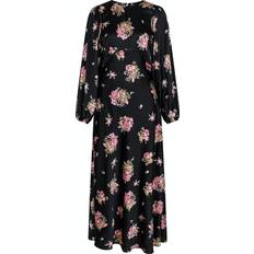 Dame - L - Lange kjoler Neo Noir Ilba Flower Bunch Dress - Black