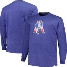 Profile T-shirts Profile Men's Heather Royal New England Patriots Big & Tall Throwback Long Sleeve T-Shirt