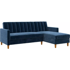 Room & Joy Celine Sectional Futon Navy Sofa 84" 3 Seater