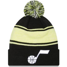 Basketball - NBA Beanies New Era Men's Black Utah Jazz Chilled Cuffed Knit Hat with Pom Black