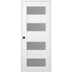 Snap-In Doors Belldinni Della 24 Left-Hand Frosted Glass Core 4-Lite Bianco Noble (x)