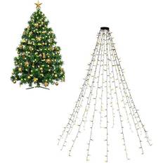 Plast Juletrelys Goobay LED String Lights with Ring Black Juletrelys 400 Lamper