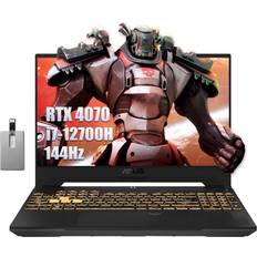 ASUS TUF F15 15.6" 144Hz FHD Gaming Laptop, Intel Core i7-12700H, NVIDIA GeForce RTX 4070, 32GB RAM, 2TB SSD, RGB Keyboard, Smart AMP Audio, Wi-Fi 6, Gray, Win 11 Pro, 32GB Hotface USB Card
