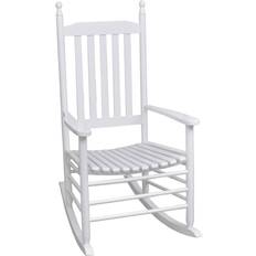 White Rocking Chairs vidaXL 40858 White Rocking Chair 44.9"