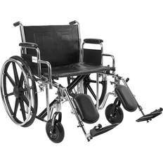 Wheel Chairs McKesson Bariatric Wheelchair with Swing-Away Elevating Legrest Size 24inches Seat 1 Each Carewell