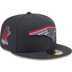 New Era NFL Caps New Era Men's England Patriots 2024 Nfl Draft On Stage 59FIFTY Fitted Hat Graphite