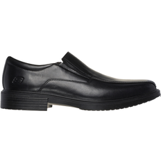 Skechers Oxford Skechers Men's Miller Moriarty Shoes Black Leather/Synthetic/Textile Black