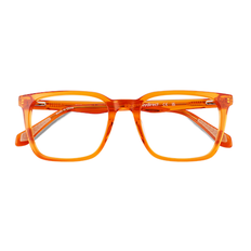 Men - Orange Glasses Eyebuydirect Male s square Crystal Orange Acetate Prescription s Ambition