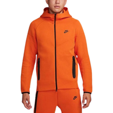 Black nike tech fleece hoodie Nike Men's Tech Fleece Windrunner Full-Zip Hoodie - Campfire Orange/Black