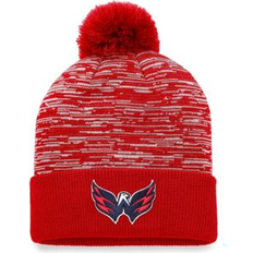 Beanies Fanatics Men's Branded Red Washington Capitals Defender Cuffed Knit Hat with Pom