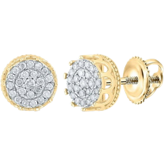 Gold - Men Earrings Diamond Deal Cluster Earrings - Gold/Diamonds