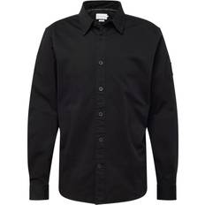 Herren Hemden Calvin Klein Relaxed Cotton Twill Shirt - Black