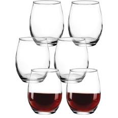 Circleware Stemless Red Wine Glass, White Wine Glass 18.5fl oz 6