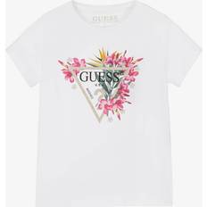 Guess Girl's Floral Cotton T-shirt - White