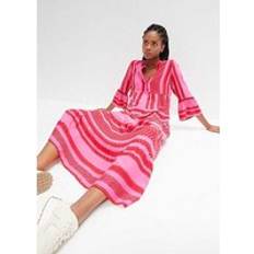 Bonprix Bekleidung Bonprix Kaftan Maxi Dress Pink Print