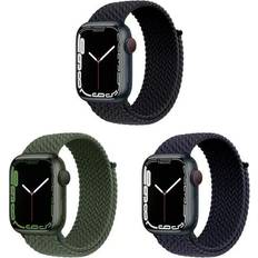 Bxuxohs Braided Solo Loop for Apple Watch 42/44/45mm 3-Pack