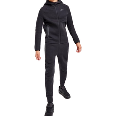 Polyester Hoodies Nike Junior Tech Fleece Full Zip Hoodie - Black