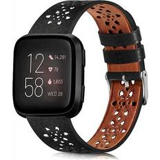 Fitbit versa 2 Replacement Lace Leather Band for Fitbit Versa/Versa 2/Versa Lite/Versa SE