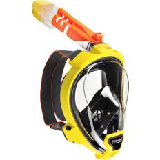 Ocean Reef Aria QR+ Quick Release Full Face Snorkeling Mask with Mouthpiece 180 Degree Underwater Vision L-XL