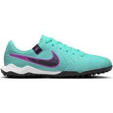 Leather Soccer Shoes Nike Tiempo Legend 10 Academy Turf - Hyper Turquoise/Fuchsia Dream/Black