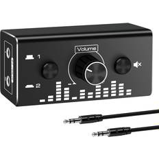 Studioutstyr Nördic SGM-224 2in - 1out/1in - 2out BiDirectional 3.5mm Audio Switch with Volume Control