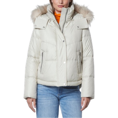 Andrew Marc Minna Cropped Quilted Puffer Jacket - Fawn