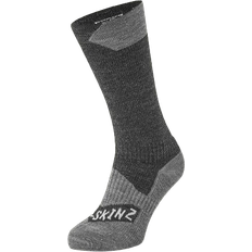 Sealskinz Clothing Sealskinz All Weather Mid Length Sock - Black/Grey Marl