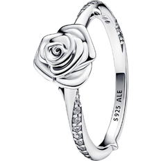 Pandora Rose in Bloom Ring - Silver/Transparent