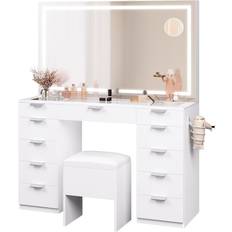 YitaHome Vanity White Dressing Table 15.7x46"