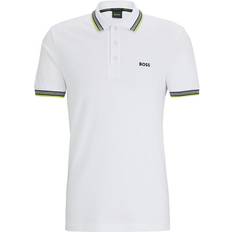 Hugo Boss T-shirts & Tank Tops Hugo Boss Stretch Cotton Slim Fit Curved Logo Polo Shirt - Natural