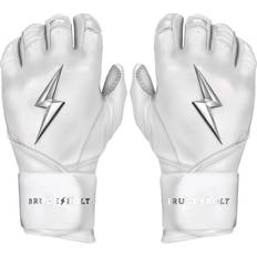Baseball Gloves & Mitts BRUCE BOLT Chrome Series Long Cuff White Batting Glove White Large