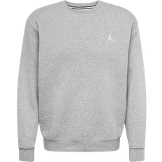 Men - Sweatshirts Sweaters Jordan Men's Crewneck Essentials Brooklyn Fleece Sweatshirt - Carbon Heather/White