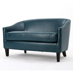 Christopher Knight Home Justine Faux Leather Teal 48.8" 2 Seater