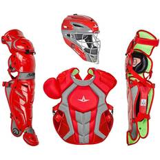 All-Star Baseball All-Star System7 Axis NOCSAE Adult Two Tone Baseball Catchers Set Scarlet